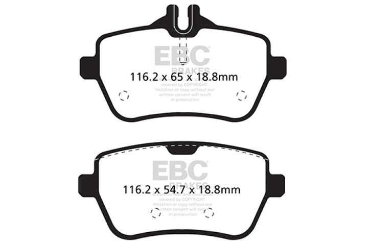 EBC 14+ Mercedes-Benz S550 4.7 Twin Turbo Yellowstuff Rear Brake Pads