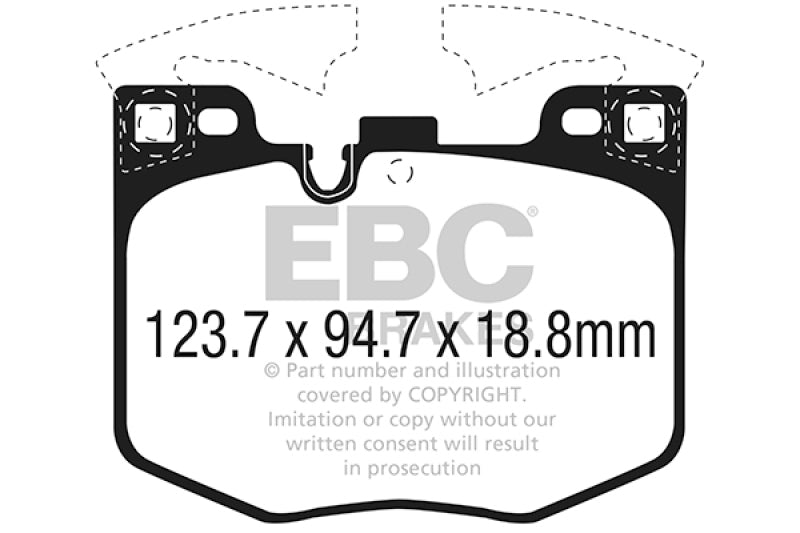 EBC 2017+ BMW 530 2.0L Turbo (G30) Yellowstuff Front Brake Pads