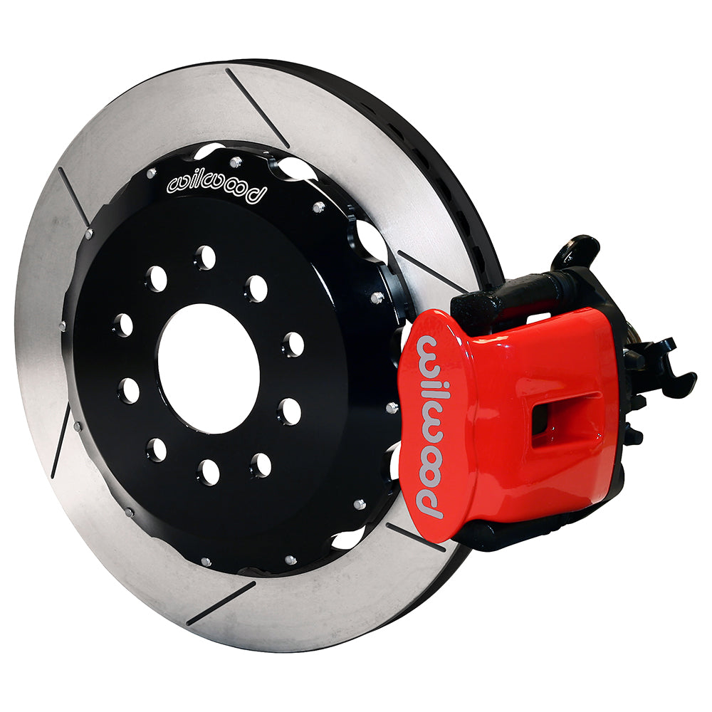 Wilwood Combination Parking Brake Rear Kit 12.88in Red 2005-2014 Mustang