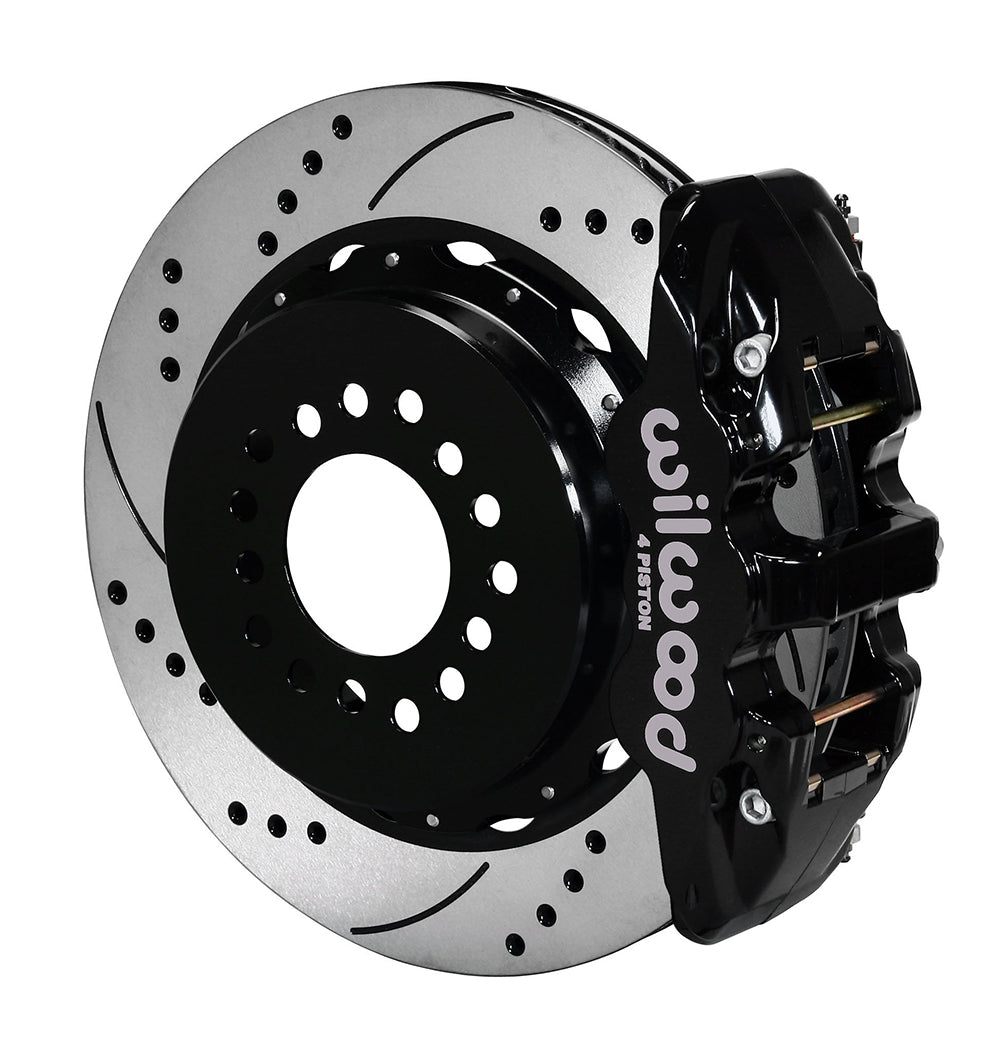 Wilwood AERO4 Rear P-Brake Kit 14.00in Drilled 2005-2014 Mustang