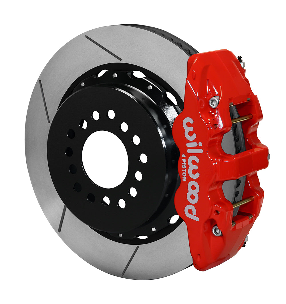 Wilwood AERO4 Rear P-Brake Kit 14.00in Red 2005-2014 Mustang