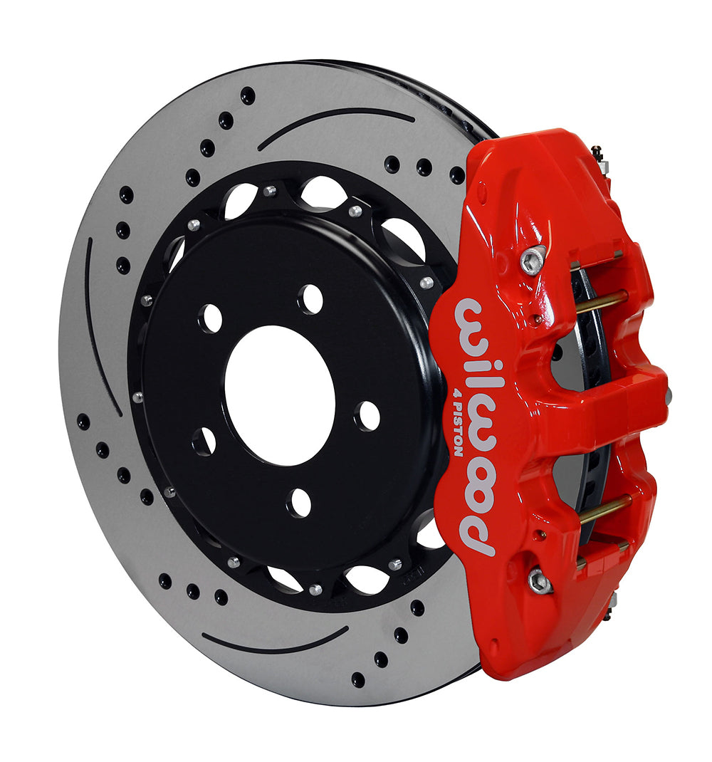 Wilwood AERO4 Rear Kit 14.25in Drilled Red 2010-2015 Camaro