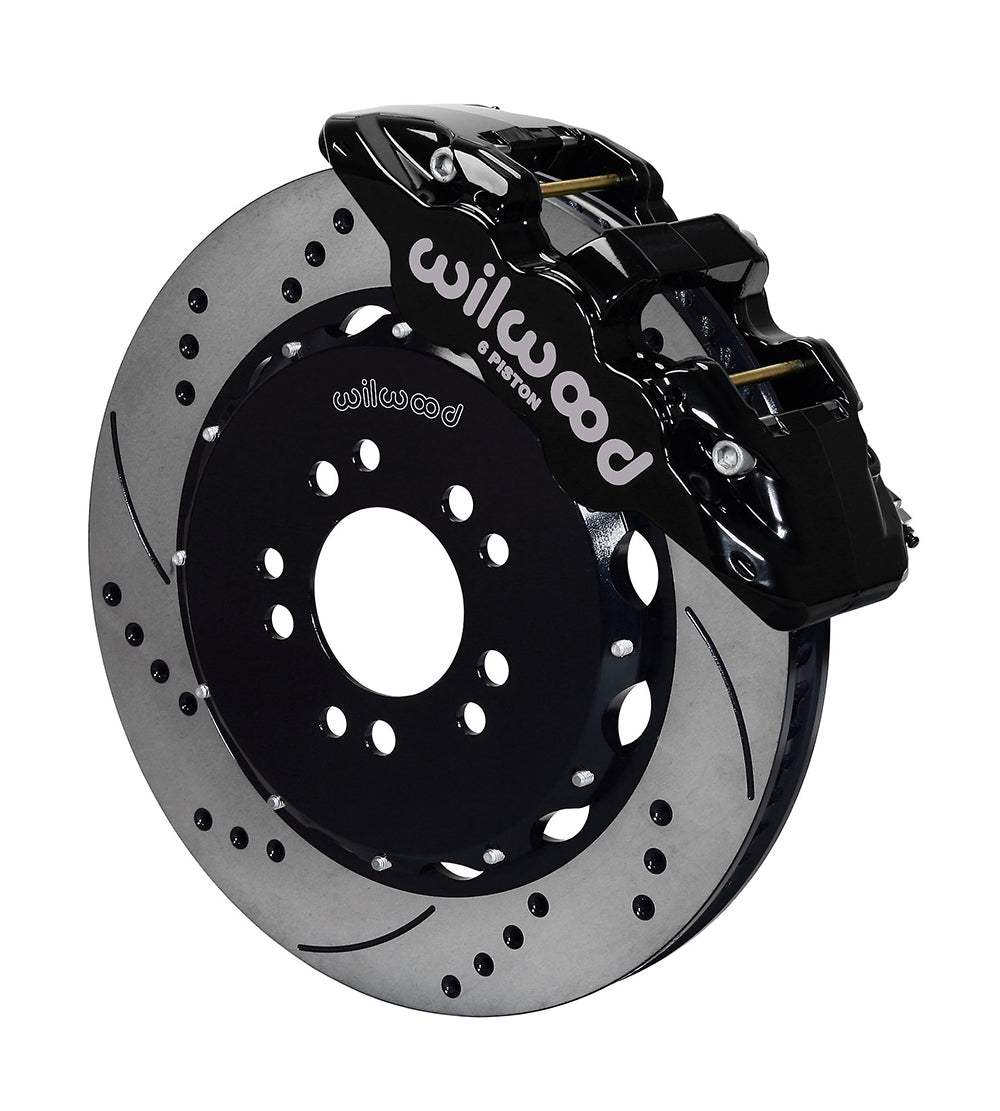 Wilwood AERO6 Front Hat Kit 14.00 Drilled 2005-2014 Mustang w/ BMR Suspn. w/Lines