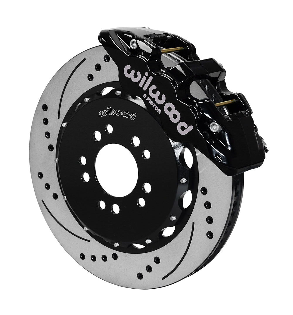 Wilwood AERO6 Front Hat Kit 14.25 Drilled 2014-Up Corvette C7 w/Lines