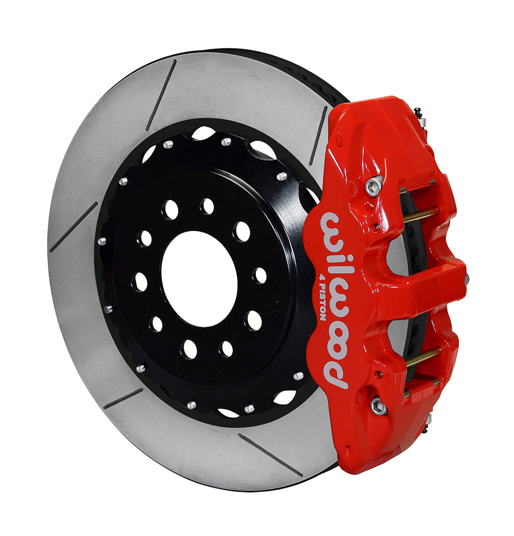 Wilwood AERO4 Rear Kit 14.25in Red 2014-Up Corvette C7 w/Lines