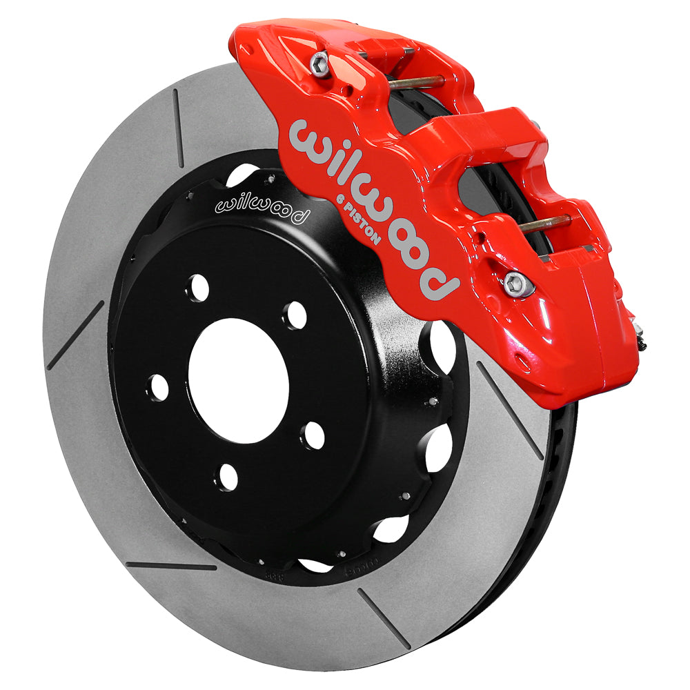 Wilwood AERO6 Front Hat Kit 15.00 Red 15-23 Mustang w/Lines