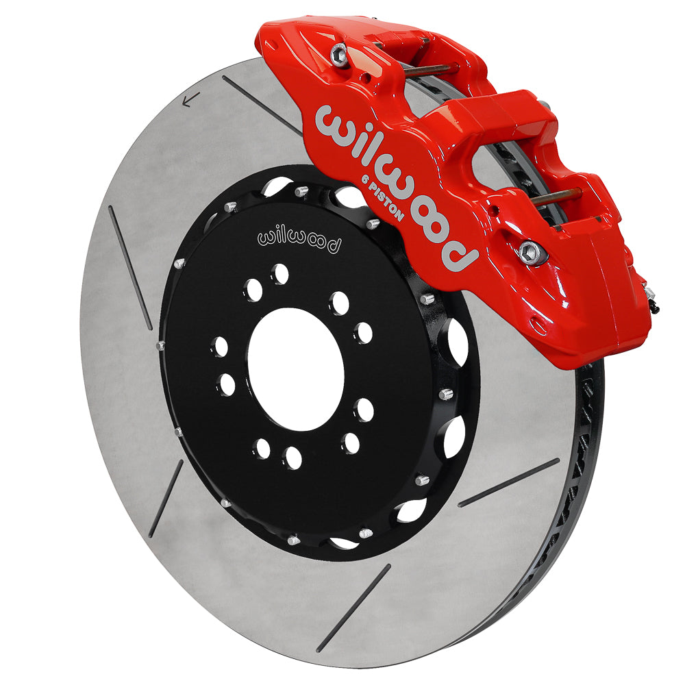 Wilwood AERO6 Front Hat Kit 15.00 Red 2014-up Corvette C7 w/Lines