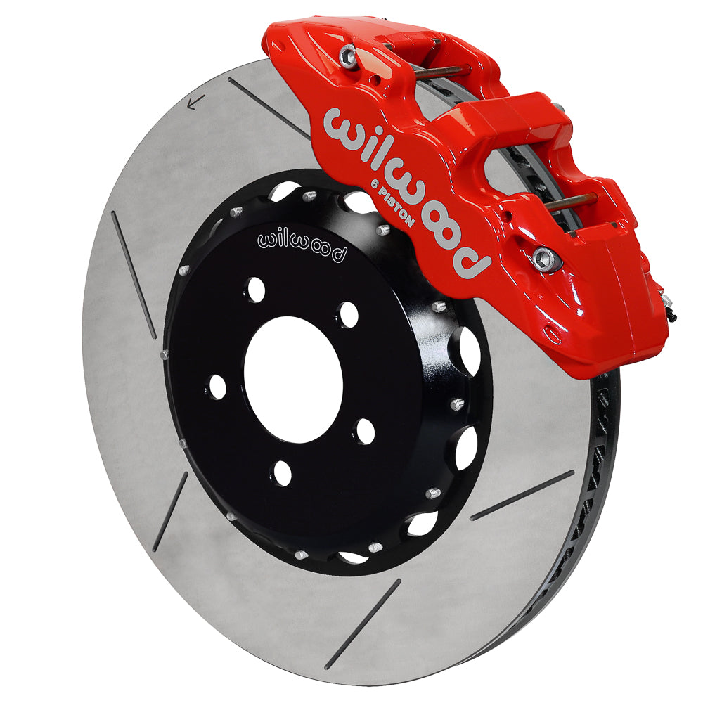 Wilwood AERO6 Front Hat Kit 15.00 Red 2016-Up Camaro w/Lines