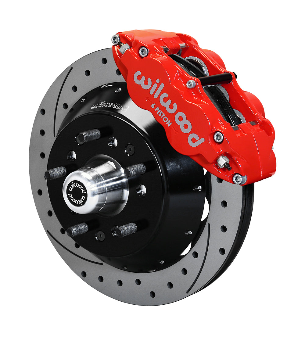 Wilwood Narrow Superlite 6R Front Hub Kit 14.00in Drill Red WWE ProSpindle