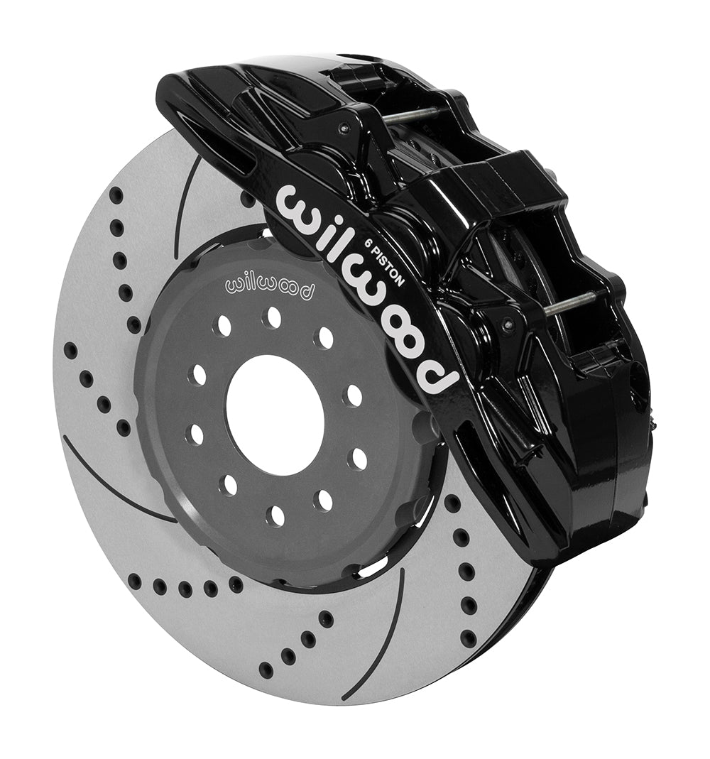 Wilwood SX6R Front Brake Kit 14in SRP Slotted/Drilled Black Corvette
