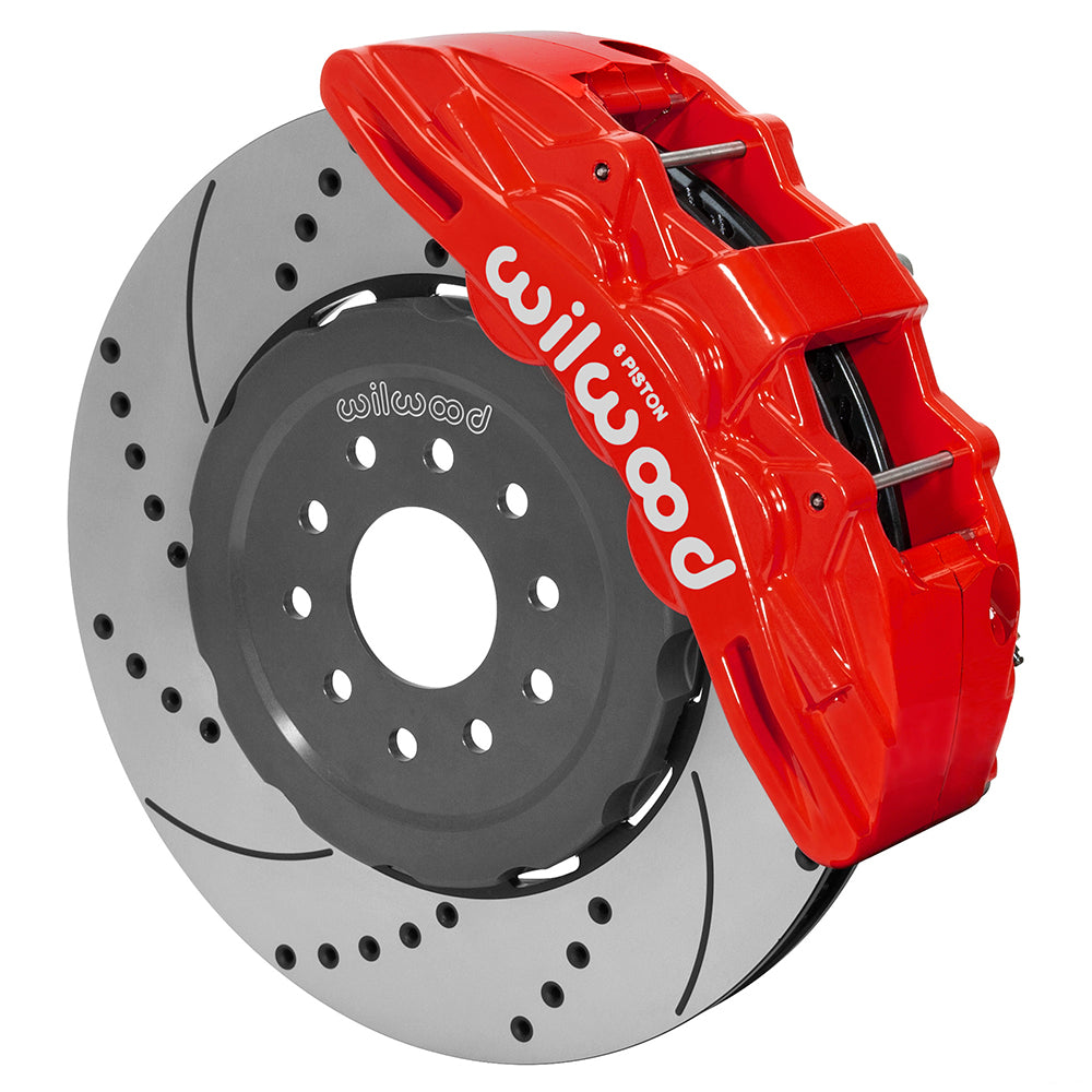 Wilwood SX6R Front Brake Kit 15in SRP Slotted/Drilled Red Corvette