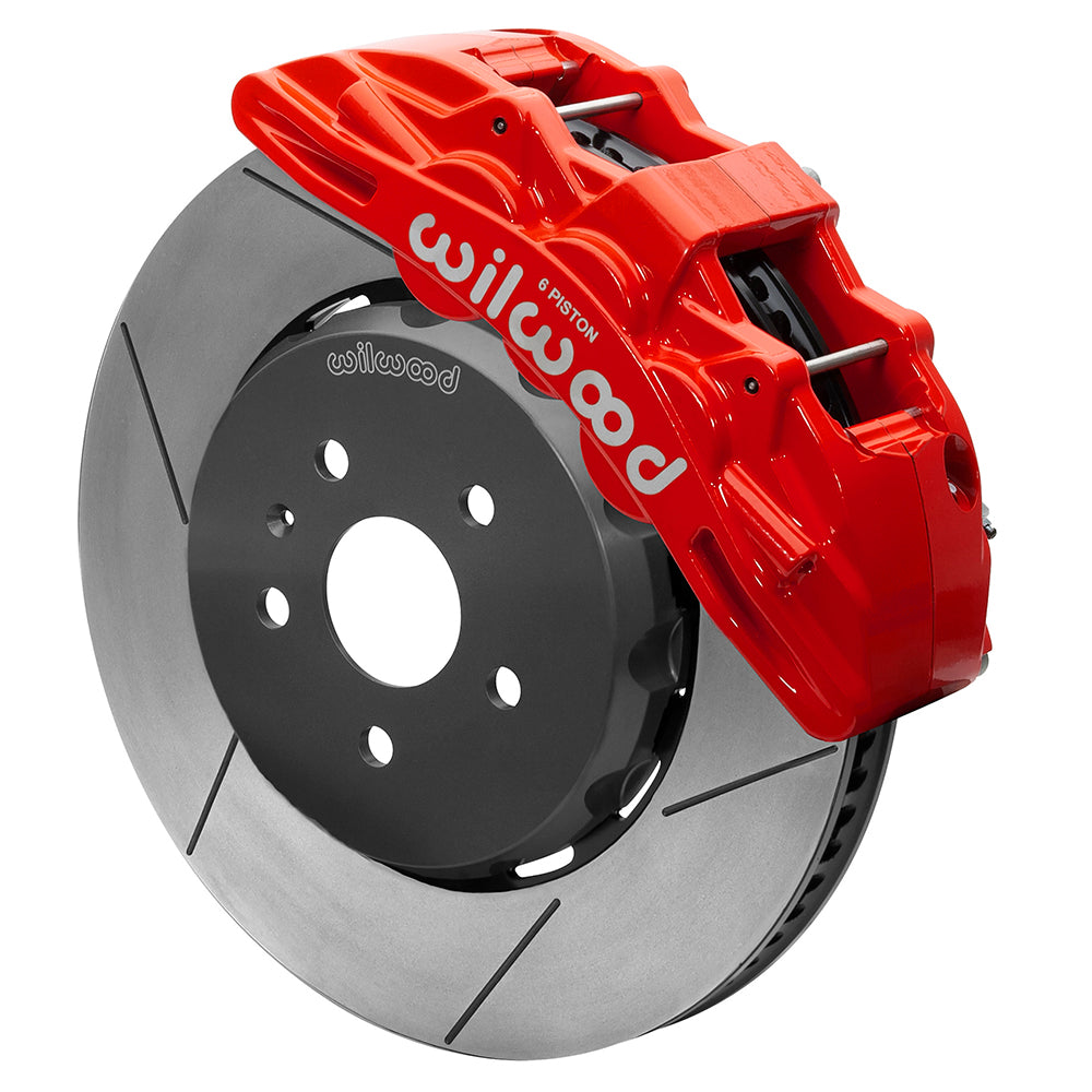 Wilwood SX6R Front Brake Kit 15in Lug Drive Slotted Red Camaro SS