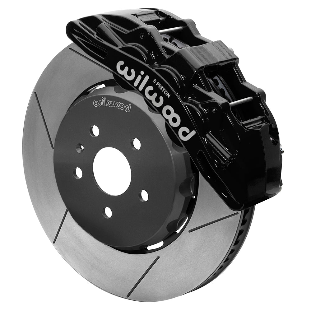 Wilwood SX6R Front Brake Kit 15in Lug Drive Slotted Black Camaro SS