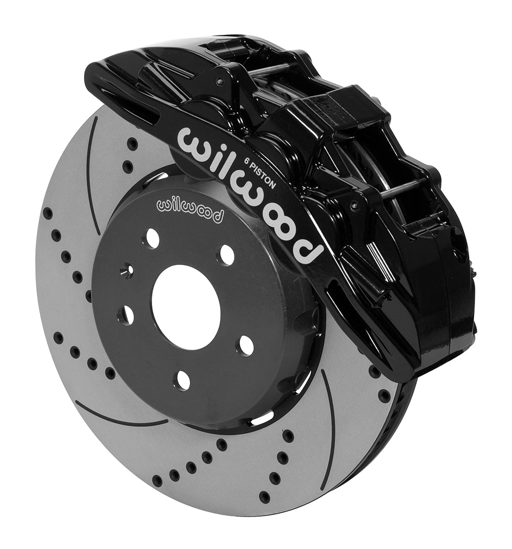 Wilwood SX6R Front Brake Kit 14in SRP Slotted/Drilled Black Camaro SS