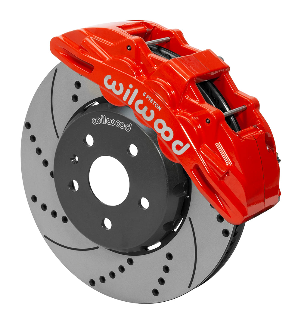 Wilwood SX6R Front Brake Kit 14in SRP Slotted/Drilled Red Camaro SS