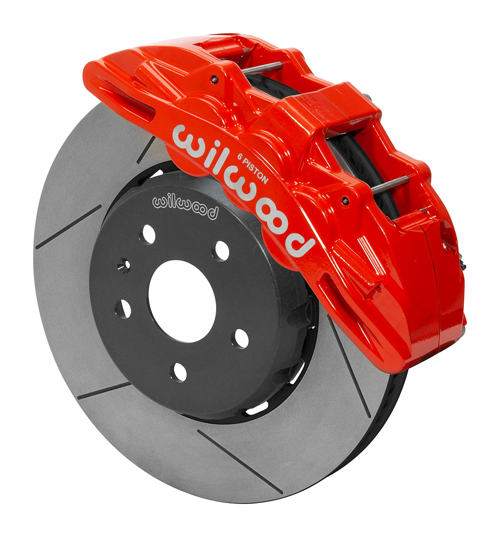 Wilwood SX6R Front Brake Kit 14in SRP Slotted Red Camaro SS