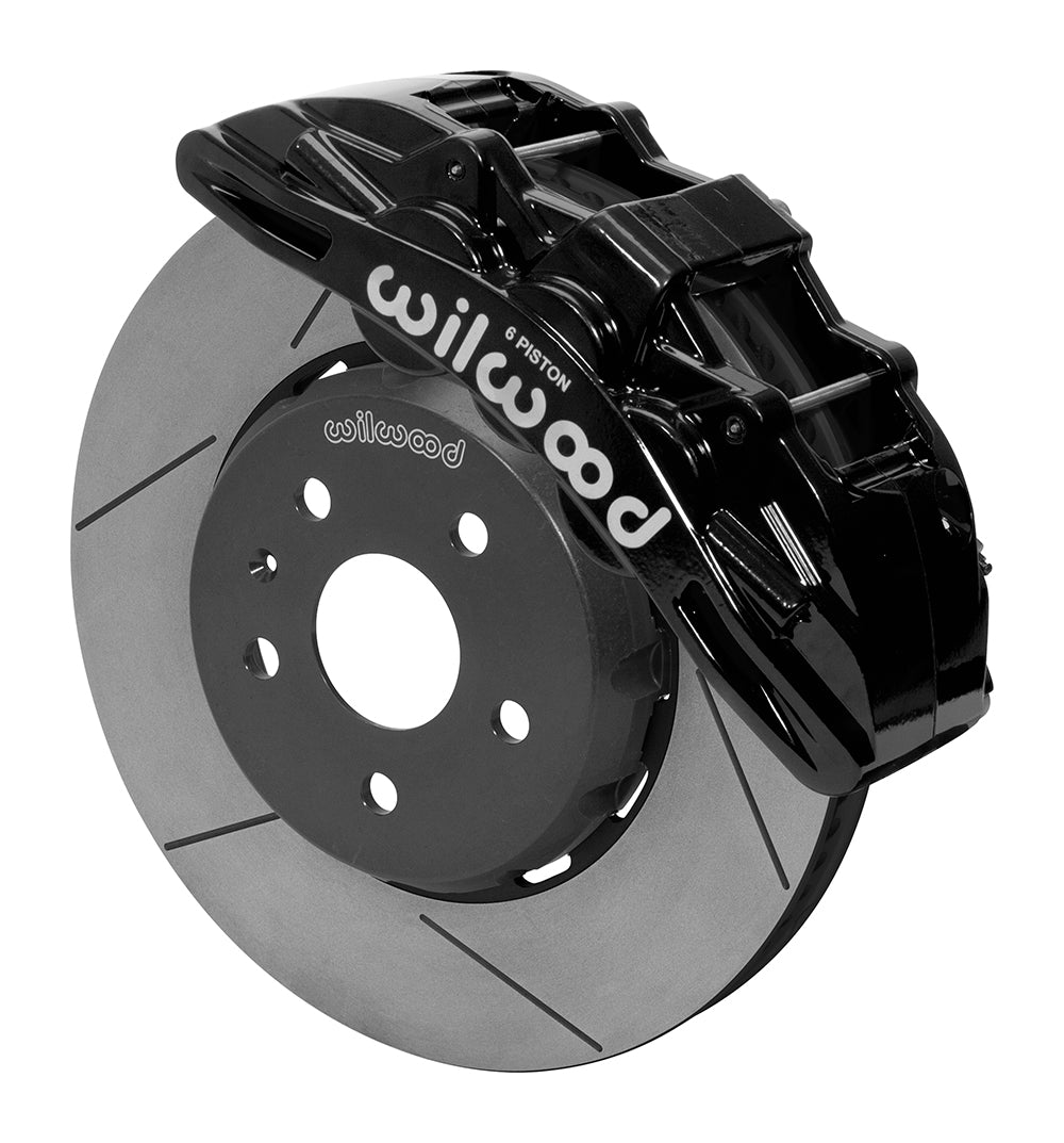 Wilwood SX6R Front Brake Kit 14in Slotted Rotors Black Calipers Camaro SS