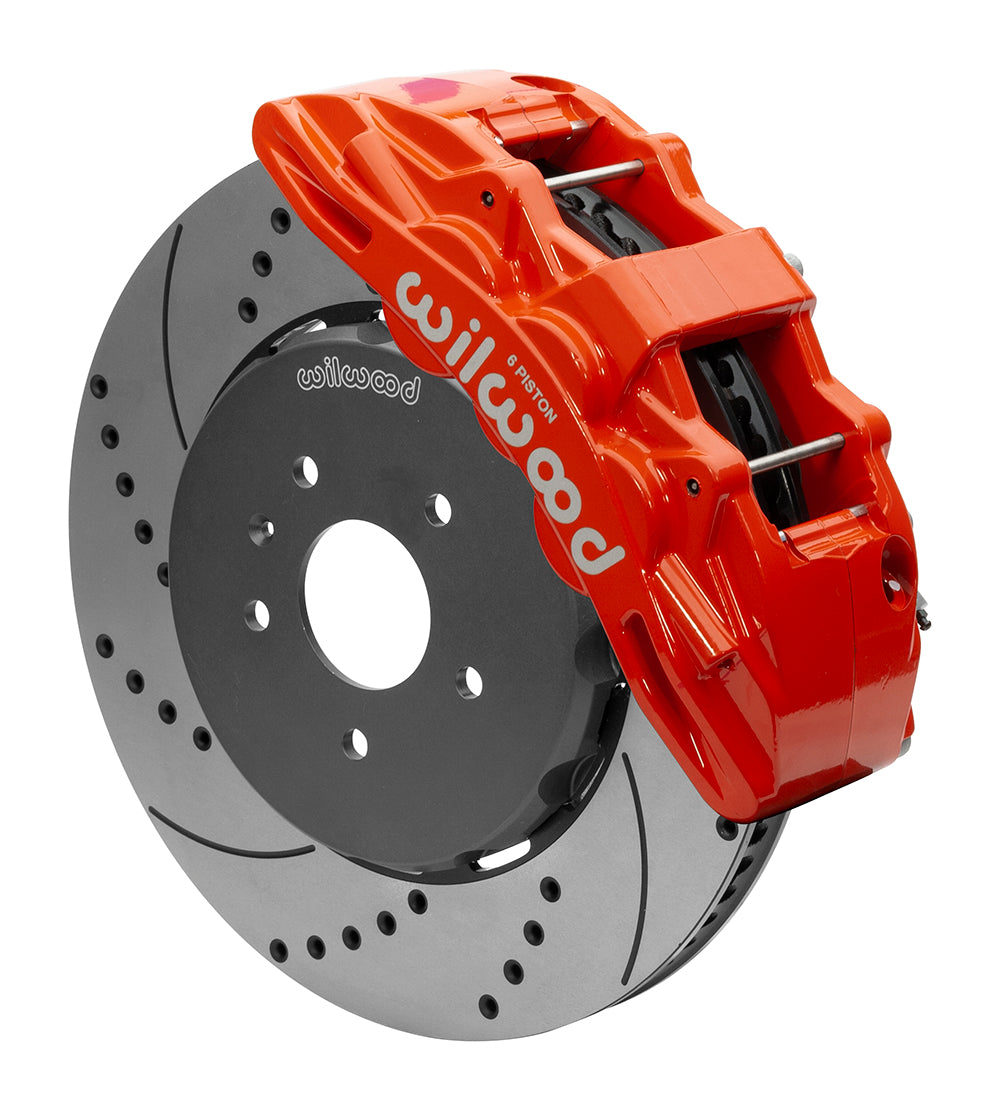 Wilwood SX6R Front Brake Kit 15in SRP Slotted/Drilled Red Corvette C7