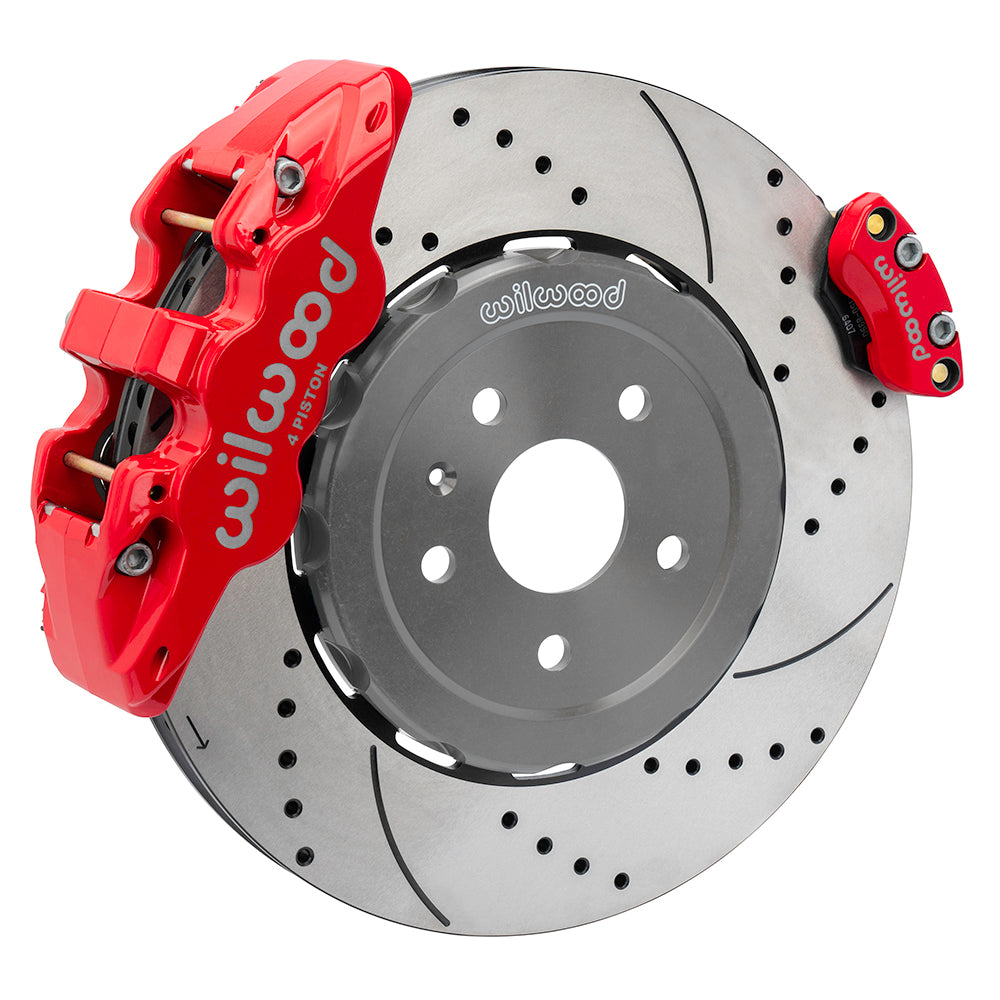 Wilwood 20-23 Chevy Corvette C8 Aero4 Red Rear Big Brake Kit