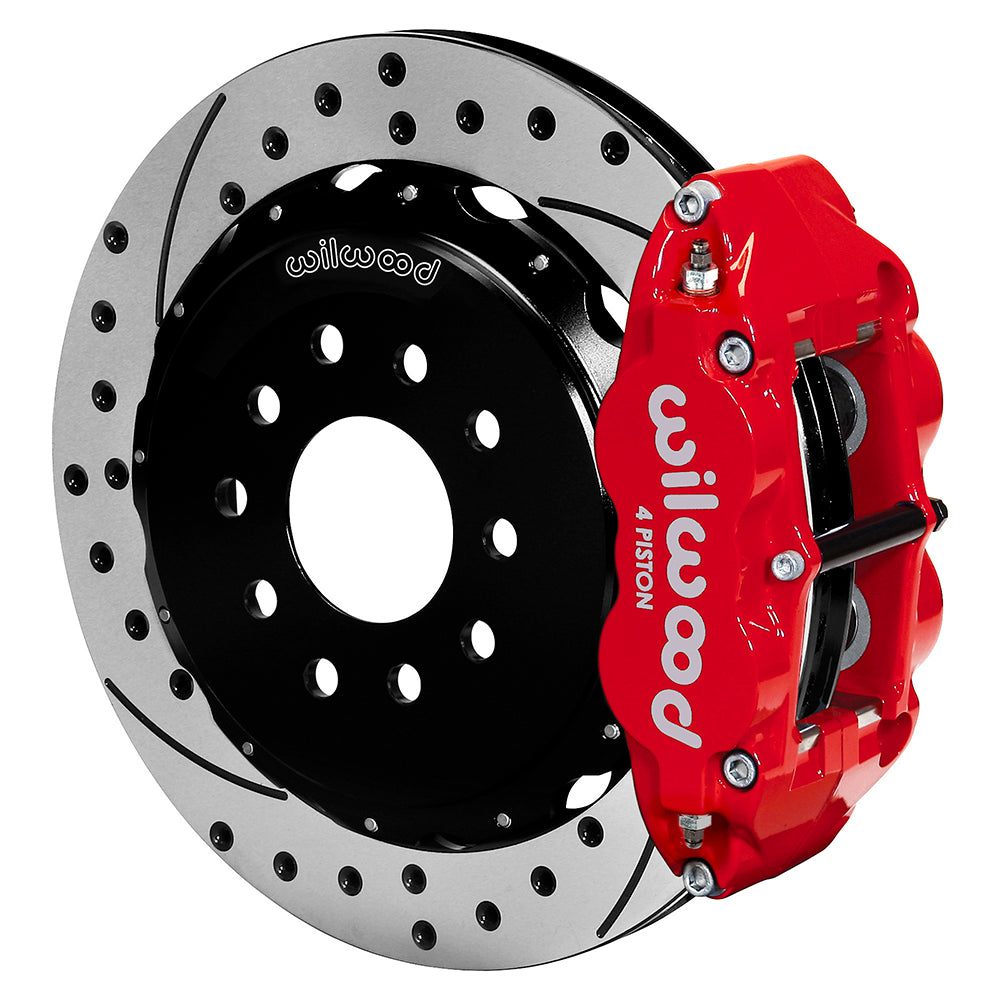 Wilwood Narrow Superlite 4R Rear Kit 12.88in Drilled Red 97-04 Corvette C5/Z06