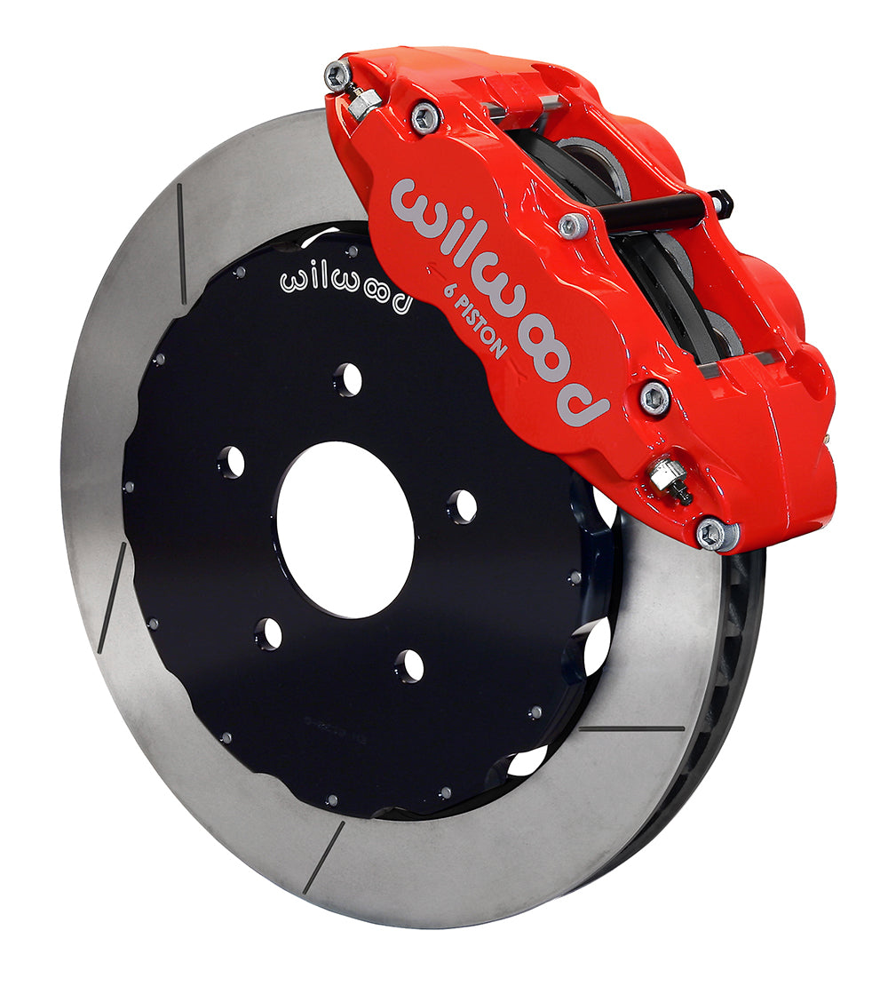 Wilwood Narrow Superlite 6R Front Hat Kit 14.00in Red Corvette C6