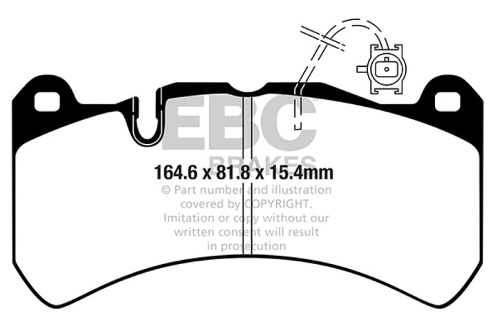 EBC 2016+ Alfa Romeo Giulia 2.9L Twin Turbo Bluestuff Front Brake Pads