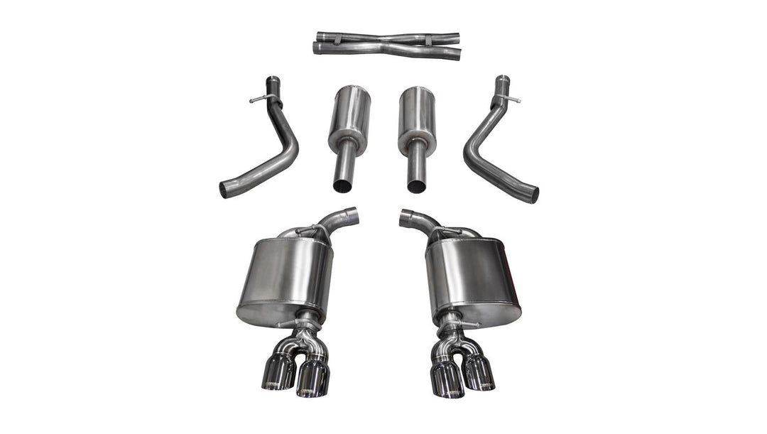 Corsa 2015-2016 Dodge Challenger Xtreme Cat-Back Dual Rear Exit with Twin 3.5in Black Pro-SeriesTips