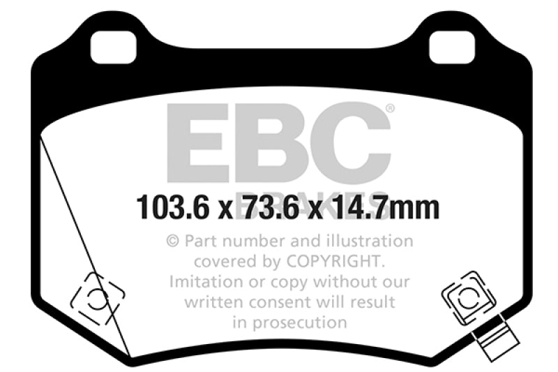 EBC 2018+ Subaru WRX STI 2.5L Turbo Bluestuff Rear Brake Pads
