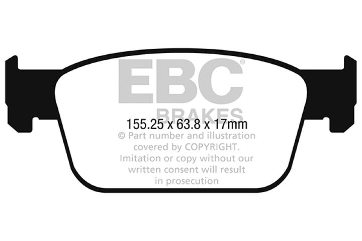 EBC 2017+ Audi A4 2.0L Turbo (B9) Redstuff Front Brake Pads