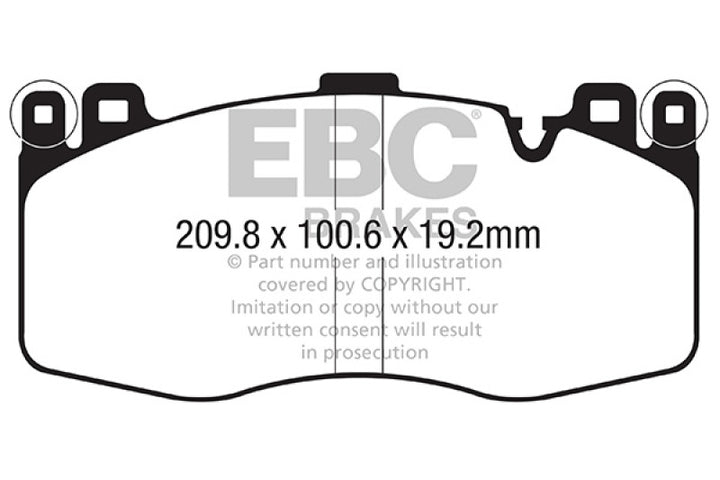 EBC 15-19 BMW X5M 4.4TT (F85) Yellowstuff Front Brake Pads