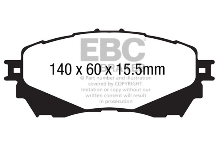 EBC 14+ Mazda 6 2.5 Greenstuff Front Brake Pads