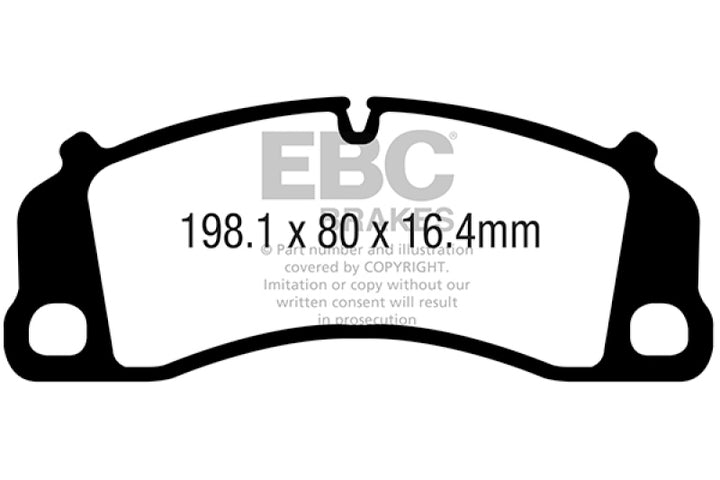 EBC 13-15 Porsche 911 (991) GT3 3.8L (Cast Iron Rotor Only) Bluestuff Front Brake Pads