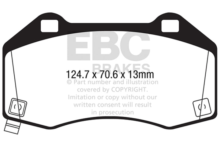 EBC 2016+ Mazda Miata MX-5 / 17-20 Fiat 124 Spider Abarth Yellowstuff Front Brake Pads
