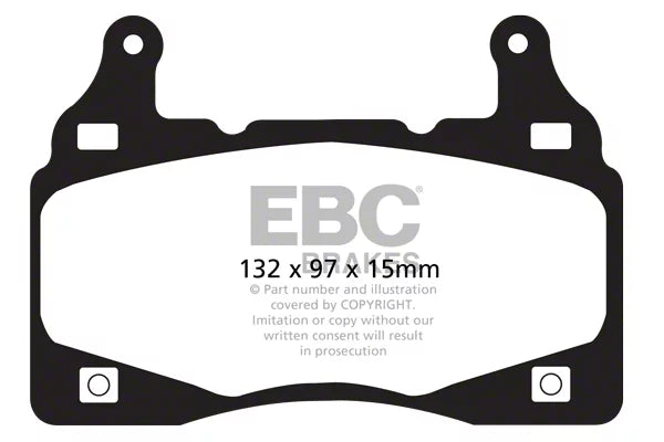 EBC DP31895C Redstuff Ceramic Front Brake Pads for 11-15 Chevrolet Camaro 6.2
