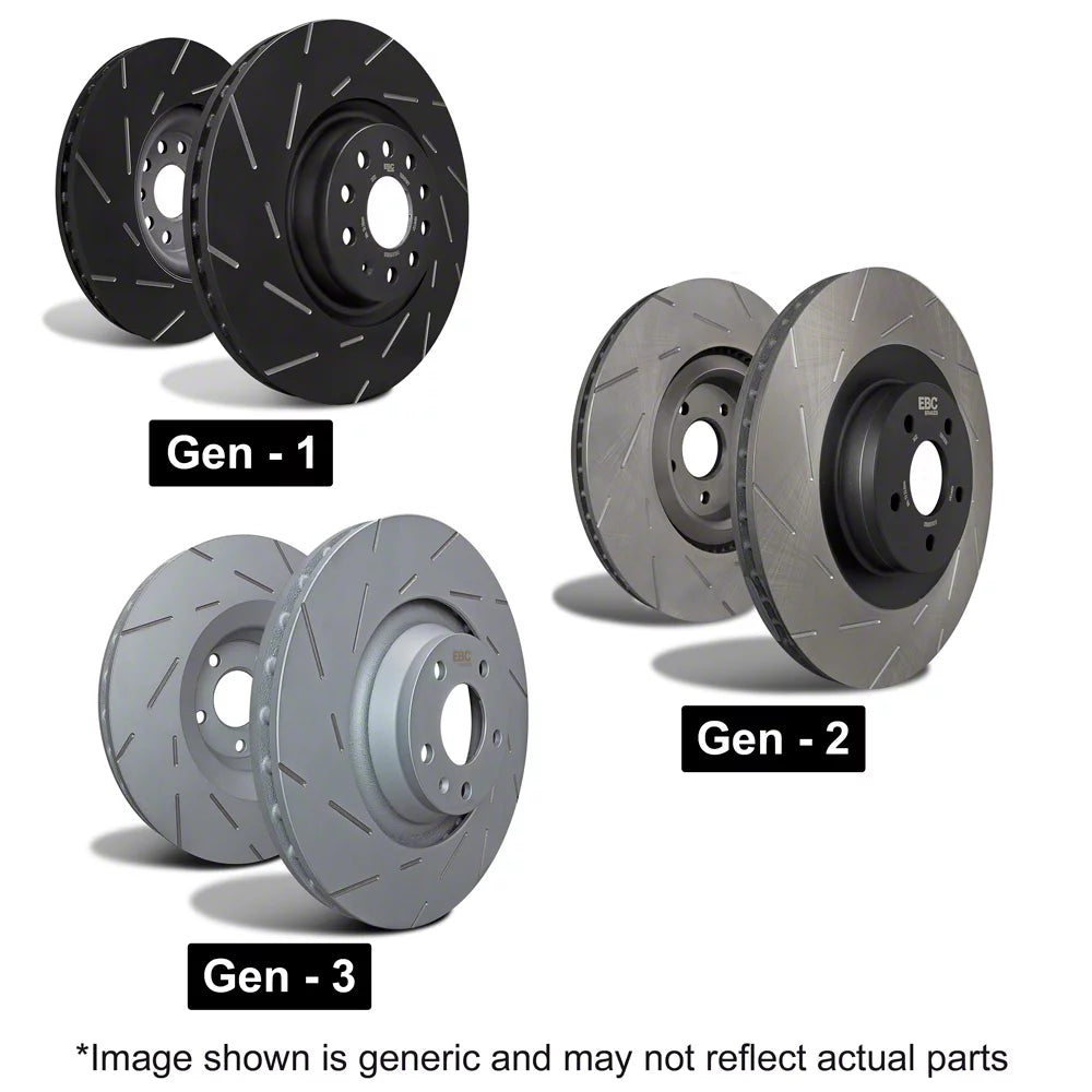EBC USR7426 Slotted Sport Front Rotors for 10-14 Ford Mustang 5.0 Brembo