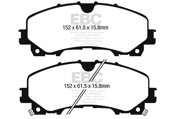 EBC 13+ Infiniti Q50 3.7 Yellowstuff Front Brake Pads