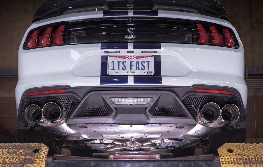 Stainless Works 2020 Ford GT500 Legend Catback X-Pipe Exhaust Factory Connect - Black Tips