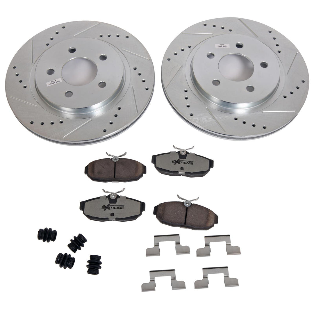 Power Stop 05-11 Ford Mustang Rear Z26 Street Warrior Brake Kit