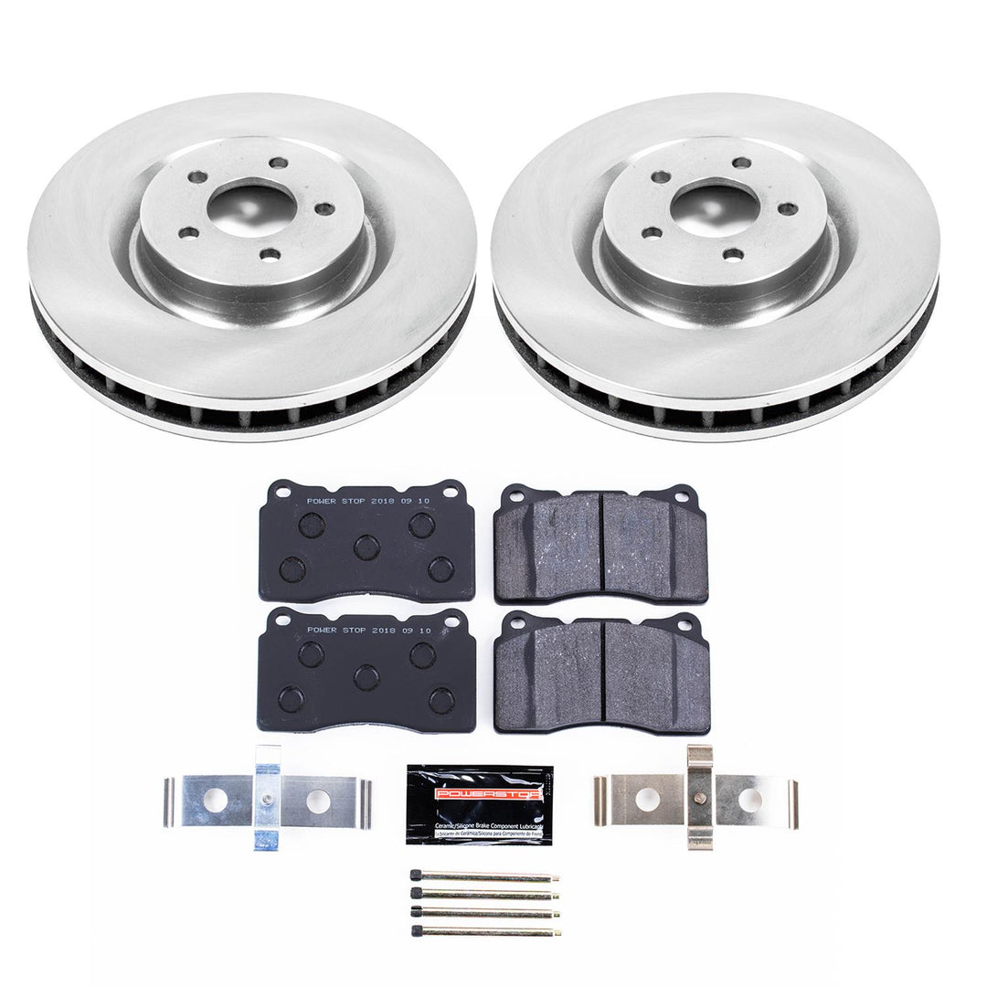 Power Stop 07-14 Ford Mustang Front Track Day Brake Kit